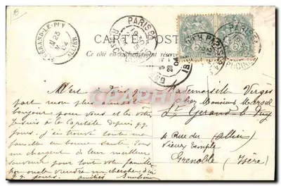 Parijs — De Poort en de Boulevard Saint-Denis — C.M. n°75 — Achterkant