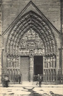 Paris — A catedral — Portal leste — P.P. Gz — Paris