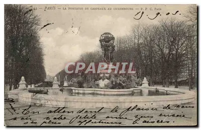 Paryż — Fontanna Carpeaux w Luxembourg — P. P. C. Paryż