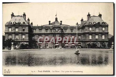 Le Sénat - Vue prise du Luxembourg — F. F. Paris, n° 64 M