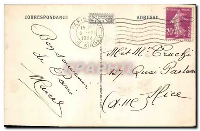 Paris — Avenida do Mariscal Foch — LL. 1778 — Verso