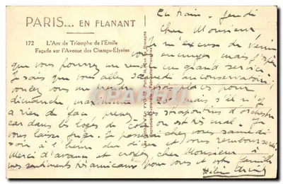 Paryż — Arc de Triomphe — Yvon, n°172 — Rewers