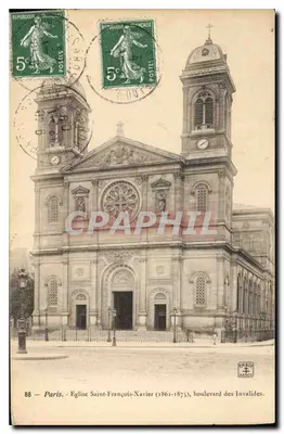 Paris — Igreja de São Francisco Xavier (1861-1875), avenida dos Invalidos — HAMCU