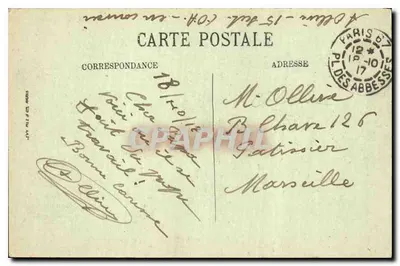 Paris — O Pont da Concorde e a Câmara dos Deputados — LL, n°241 — Verso