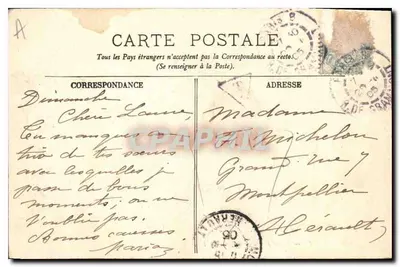 Paryż — Katedra Notre-Dame i most — LL. — n° 128 — Rewers