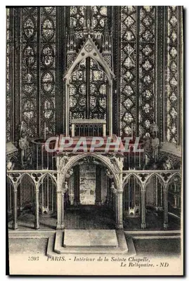 Paris - Interior da Santa Capela, O Reliquário - ND
