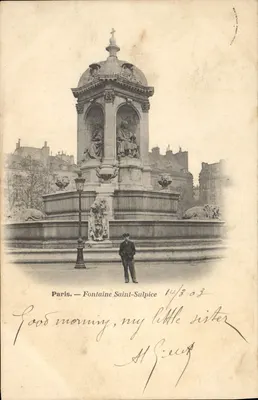 Paryż — Fontaine Saint-Sulpice — wydawca nieznany, numer seryjny nie widoczny