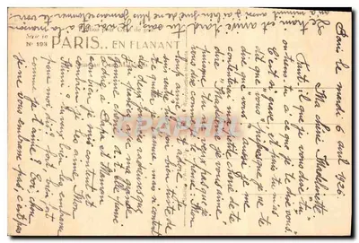 Paris. Caminhando — Série 10, N° 193 — Edição para Géza de Goe — Verso