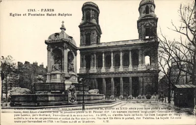 Paris - Igreja e Fonte de Saint-Sulpice — L. Boisson, editor, n° 1243