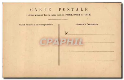 Paryż — Katedra Świętego Germain l'Auxerrois — widok budynku z dzwonnikiem i rożniami, drukowany w czerni — Rewers