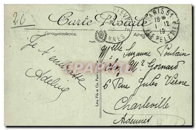 Paris — A Abside da Catedral de Notre-Dame — LL, n° 1180 — Verso