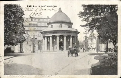 Paris — Le Parc Monceau — Wydawca Cartier, numer nieczytelny