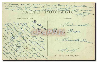 Paris — A Praça da Concórdia — E.M. n°5007 — Verso