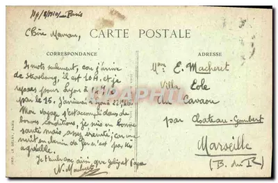 Paryż — Katedra Notre-Dame (Fasadę) — Wydawca drukarnia Le Dret, Paryż, n° 4310 — Rewers
