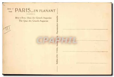 Paris — Quai des Grands-Augustins — Notre-Dame — Édition d'Art YVON, Neuilly — Rückseite