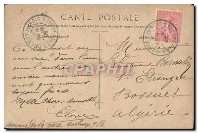 Paryż - Kolumnada Louwru — widok z 1906 — wydawca nieznany — Rewers