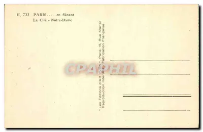 Paryż — Miasto — Katedra Notre-Dame — Wydawnictwo Sztuki VON, Paryż — Rewers