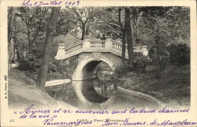 Parc Monceau — Most nad kanałem — B.F., Paryż, n°137