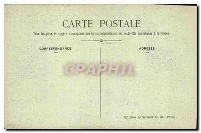 Paryż - Katedra Notre-Dame - Façada - Tympan portalu głównego — C.M. n°1826 — Rewers
