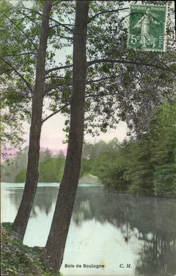 Bois de Boulogne — widok jeziora — C. M.