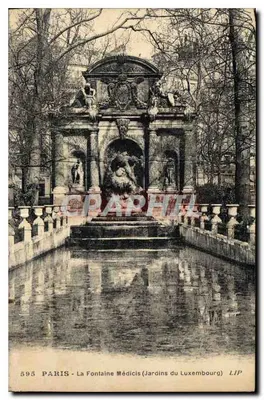 Paryż - Fontanna Medycejska (Ogród Łuksemburku) — wydanie LIP, nr 595