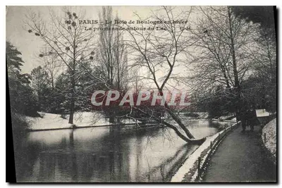 Paris - Le Bois de Boulogne en hiver — La promenade autour du Lac — C. H.