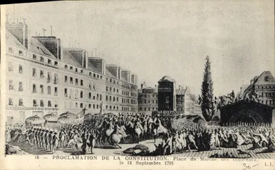 Proklamacja Konstytucji — 14 września 1791 — Plac Rynek Niebieski — L.L. n°36