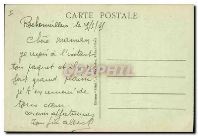 Le Puy - Vista general de los cuatro Rochers: L'Arbousset, Espaly, Aiguilbe y Gorneille — La Haute-Loire pintoresca, ed. Idsal, n° 8008 — Reverso