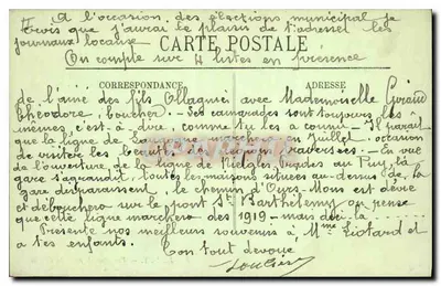 Le Puy — Ogólny widok z Organów w kierunku Espaly i Le Puy — LL. — Rewers