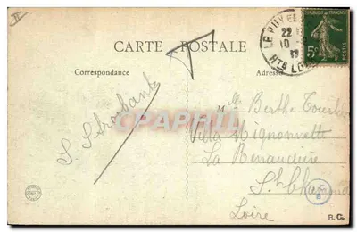 Le Puy (Haute-Loire) — Rocher Saint-Joseph i dolina Borne — B. F., Paryż — Rewers