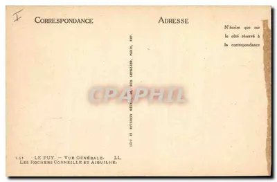 Le Puy — Widok ogólny — Rochery Corneille i Aiguilhe — Rewers