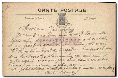 Le Puy — Fontaine Crozatier — V.M. n°16 — Verso