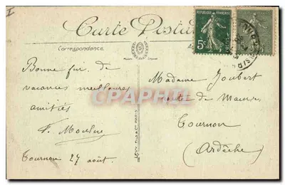 Estátua de Nossa Senhora da França — sobre o Rocher Cornille — LL.. — Verso