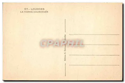 Lourdes — La Virgen Coronada — Edición E. Quinaud, Lourdes — Reverso