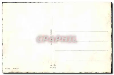 Zamieczony wioska — scenka zimowa z wozem — wydawca M.D. Paryż, seria nr 3025 — Rewers