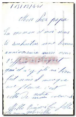 Dziewczyna trzymająca bukiet kwiatów — Szczęśliwego urodzin — JC, nr 577 — Rewers