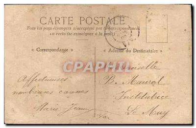 Dwie kobiety w strojach epokowych — tekst satyryczny — Les Fais, 1905 — Rewers