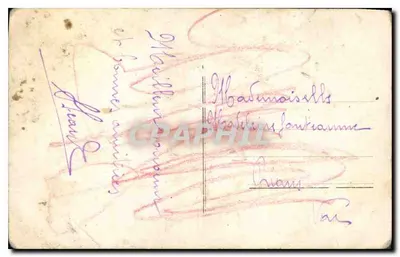 Żołnierz i kobieta w lesie — Przed atakiem, Pocałunek — seria 1119, wydawca M — Rewers