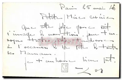 Menina sorridente — com buquê — editor SOHO n°234/2 — Verso