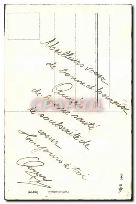 Bouquet de carnations — Bonne Année — Import. Printed in Germany — Rewers