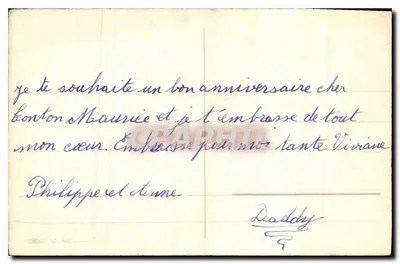 Rosas em um vaso — Carta de aniversário — Editor não identificado, número de série não visível — Verso