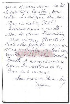 Narodziny Jezus — scena w stajni — wydawca L. M. C. n° 123 — Rewers
