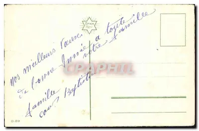 Zamieciony kościół — Wesołych Świąt — Wydawca EMKA, nr 0.89 — Rewers