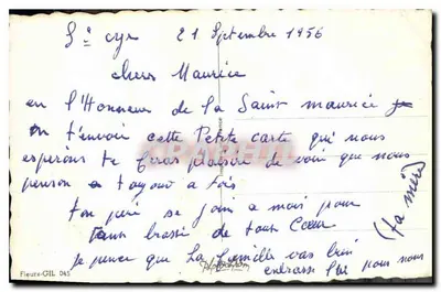 Arranjo de rosas — Boa Festa — Fleurs-GIL n° 045 — Verso