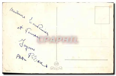 Torre sineira e flores — Páscoa — Editor desconhecido, número de série não visível — Verso