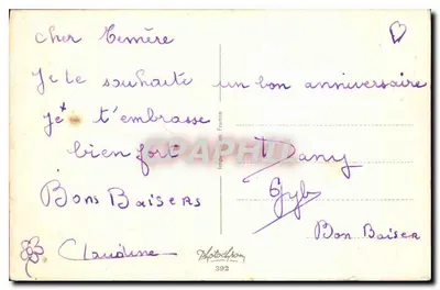 Bouquet di violette e primule — Anniversario — Photodrôme, n°392 — Verso