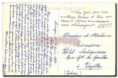 Flores e sapatos de sorte — Aniversário — Carta postal n°372 — Verso