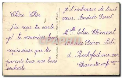 Bukiet kwiatów — Szczęśliwy Nowy Rok — M. Paris, nr 506 — Rewers