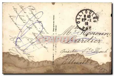 Soldat et femme — scène de rue — éditeur DIX PARIS n° 2197 — Verso