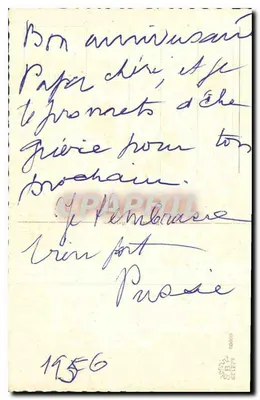 Flores e borboletas — Aniversário — Carta postal — Verso